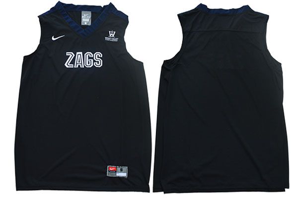 Men Gonzaga Bulldogs Blank Black Nike NCAA Jerseys->more ncaa teams->NCAA Jersey